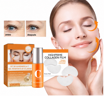 Set De almohadillas y Gel Hidratante De Colágeno