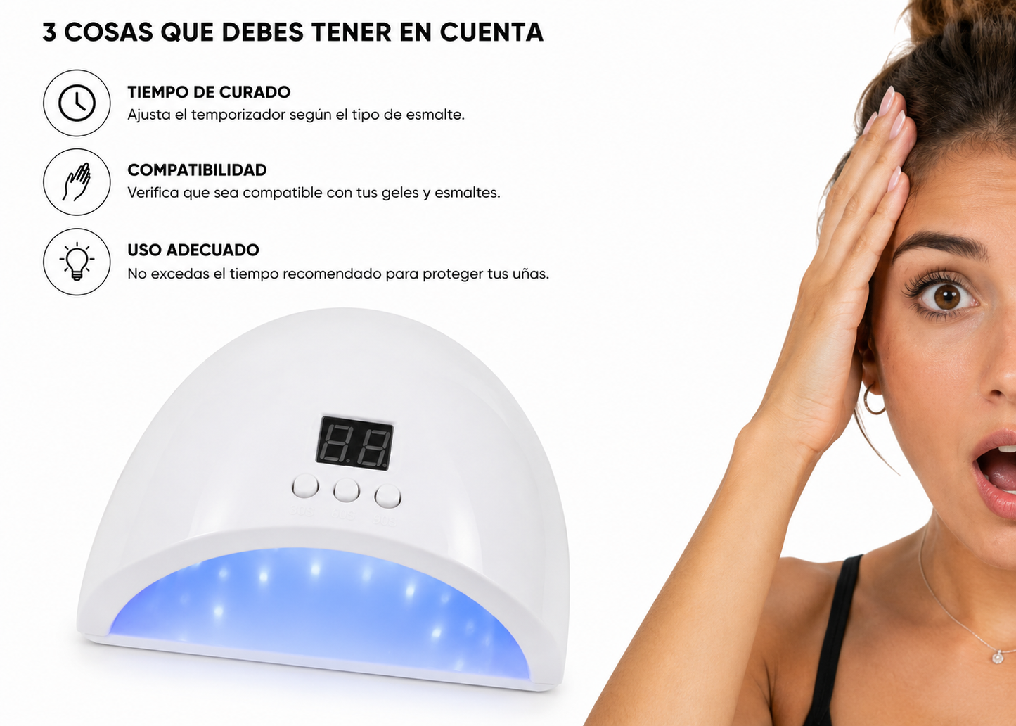 Lampara LED secador de uñas